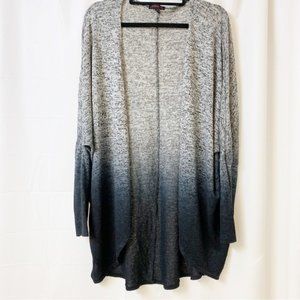 Material Girl Black, Blue, Grey Ombré Long Sleeve Cardigan